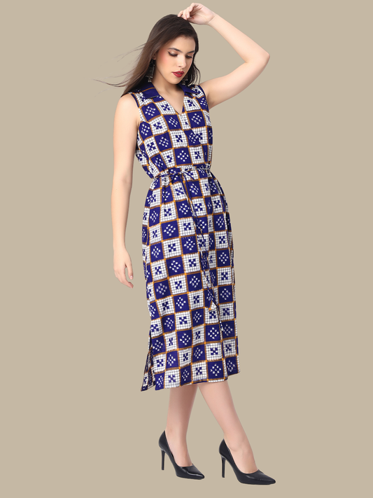 Exquisite cotton dress in Premium Handwoven Sambalpuri Ikat Fabric