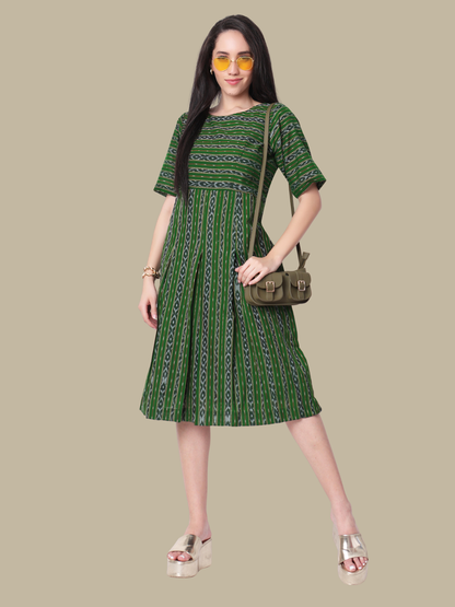 Cotton dress in Sambalpuri Ikat Fabric