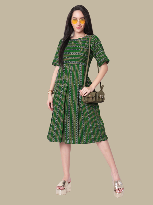 Cotton dress in Sambalpuri Ikat Fabric