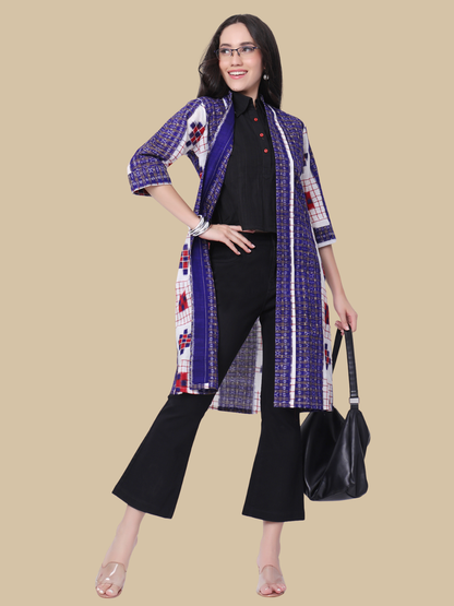 Iconic Handloom Sambalpuri Ikat Cotton Jacket