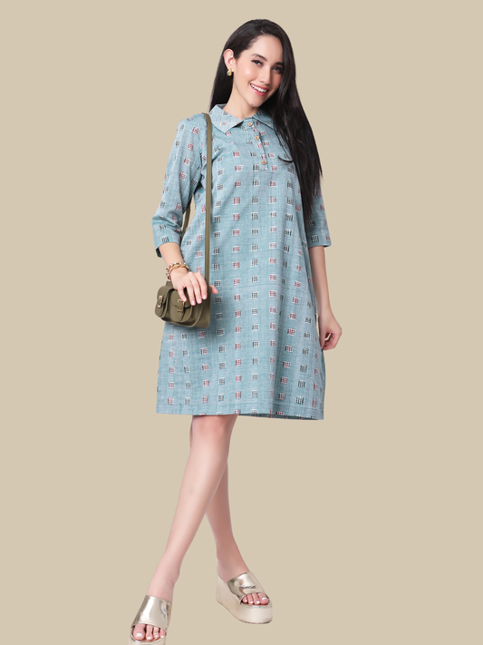 Cotton Dress in Handloom Sambalpuri Ikat Fabric