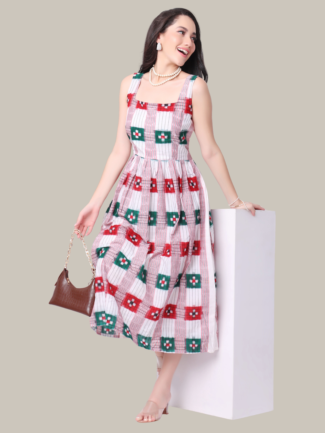Exquisite Handloom Sambalpuri Ikat Cotton Dress