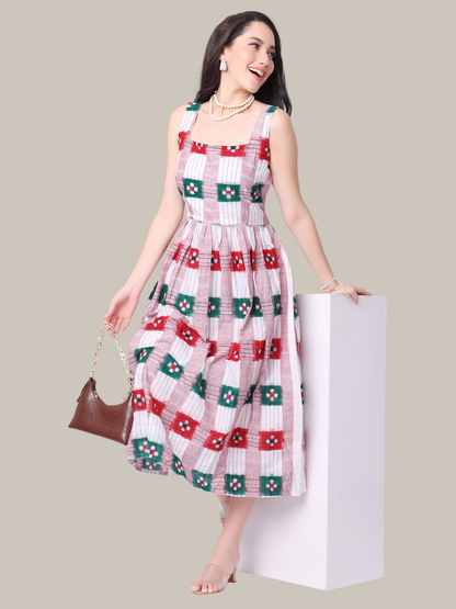 Exquisite Handloom Sambalpuri Ikat Cotton Dress