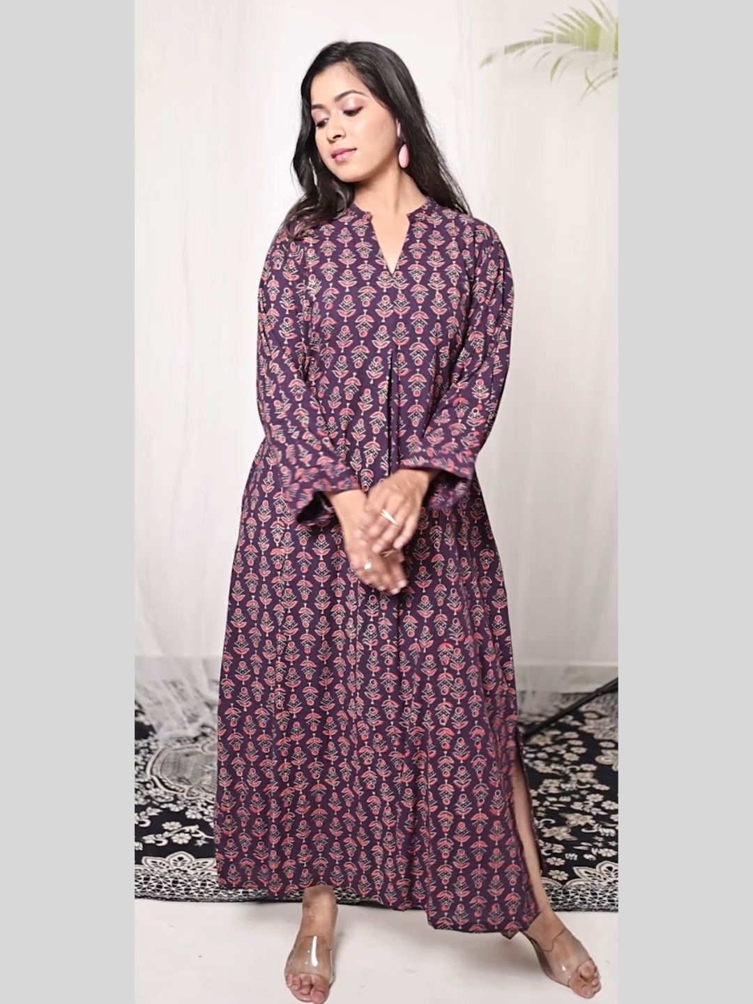 Pure Cotton Dress in Hand Block printed Fabric