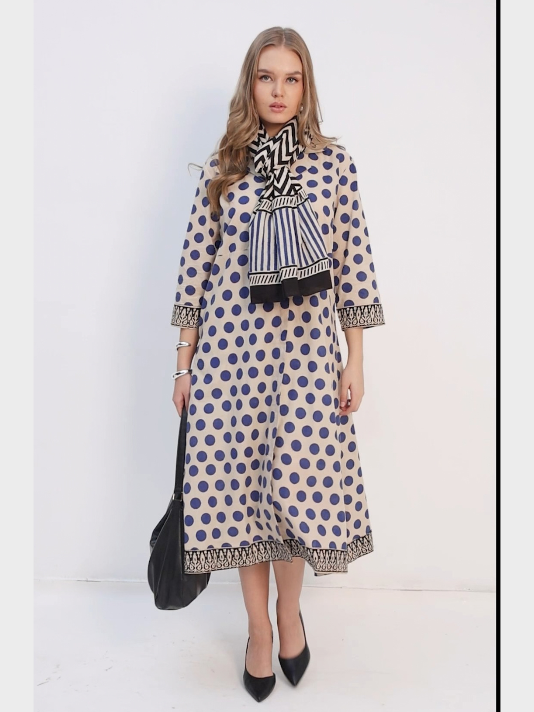 Handloom Cotton Dress in Hand Block printed Fabric