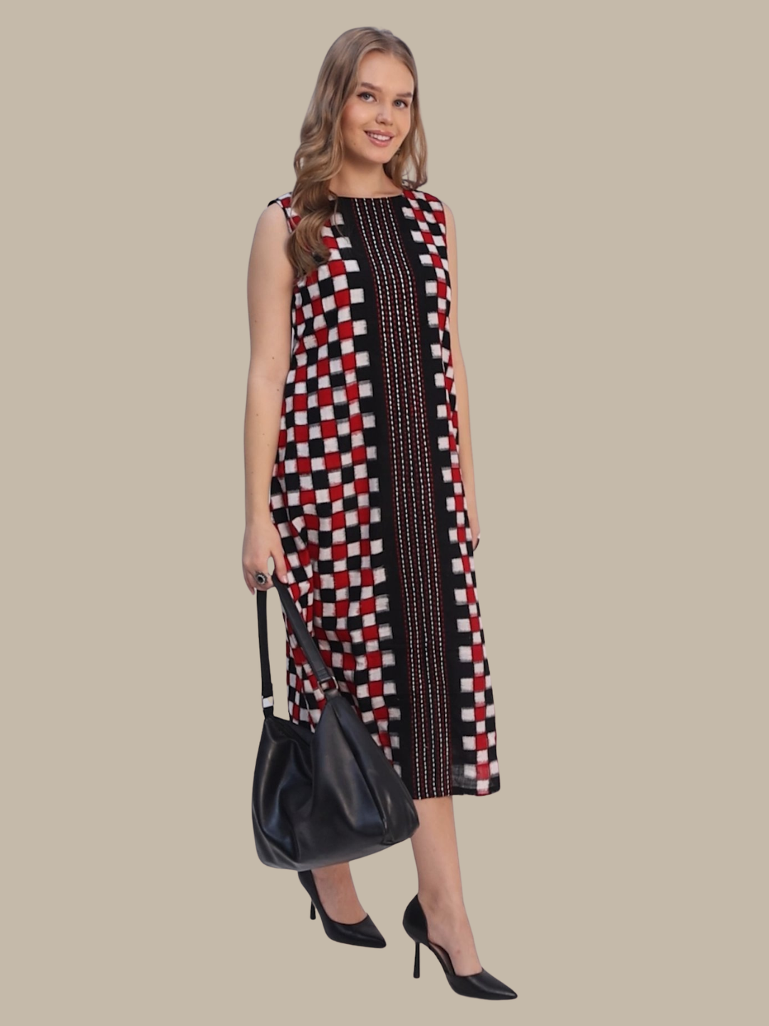 Exquisite cotton dress in Premium Handwoven Sambalpuri Ikat Fabric